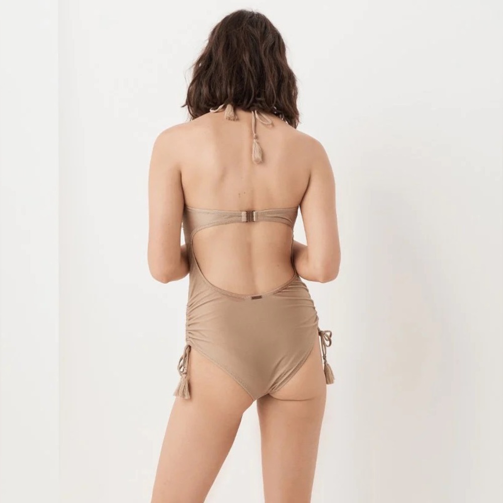 NWT Spell ⁺₊⋆ ☾⋆⁺ Waterfall One Piece in Taupe Peacock - Picture 9 of 11
